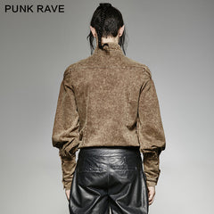 Y-703 Long Fake Two Pieces Punk Shirts For Gentlemen?-??Punk Rave Clothing