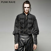 Y-703 Long Fake Two Pieces Punk Shirts For Gentlemen?-??Punk Rave Clothing