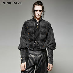 Y-703 Long Fake Two Pieces Punk Shirts For Gentlemen?-??Punk Rave Clothing
