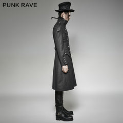 Y-704 Vintage Long Gothic Trench Coats For Men?-??Punk Rave Clothing