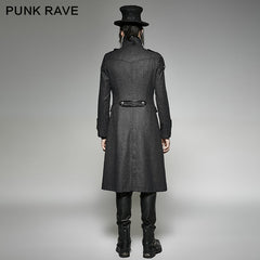 Y-704 Vintage Long Gothic Trench Coats For Men?-??Punk Rave Clothing