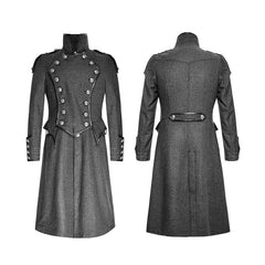 Y-704 Vintage Long Gothic Trench Coats For Men?-??Punk Rave Clothing