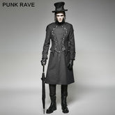 Y-704 Vintage Long Gothic Trench Coats For Men?-??Punk Rave Clothing