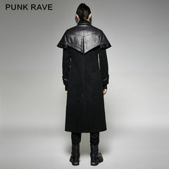 Y-712 Military Leather Long Gothic Trench Coats Double-breasted?-??Punk Rave Clothing