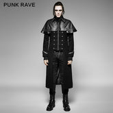 Y-712 Military Leather Long Gothic Trench Coats Double-breasted?-??Punk Rave Clothing