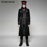 Y-713 Irregular Long Punk Trench Coat Using Western Wool?-??Punk Rave Clothing