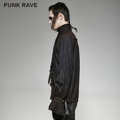 Y-714 Vintage Painting Punk Shirts With A High Quality Linen Tie?-??Punk Rave Clothing