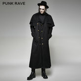 Y-716 Double-breasted Punk Trench Coat For Man Using Faux Suede Long Cloak?-??Punk Rave Clothing