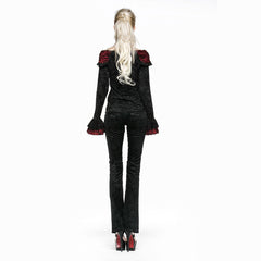 K-201 Retro Fashion black Long Slim Boot Cut Punk Pants?-??Punk Rave Clothing