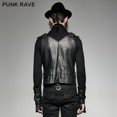 Y-724 Cool Army Style Punk Vest With Clip?-??Punk Rave Clothing