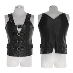 Y-724 Cool Army Style Punk Vest With Clip?-??Punk Rave Clothing