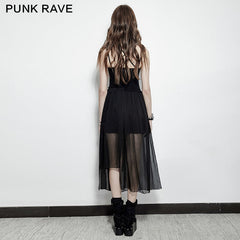 PQ-159 Transparent Double Mesh Fabric Girls Lovely Two-pieces Gothic Dresses?-??Punk Rave Clothing