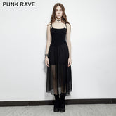 PQ-159 Transparent Double Mesh Fabric Girls Lovely Two-pieces Gothic Dresses?-??Punk Rave Clothing