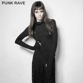 PT-108 Personality Sharp High Collar Long Sleeves Women Skinny Punk Shirts?-??Punk Rave Clothing