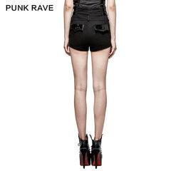 K-272 New Summer Design Military High-waist Versatile Short Punk Pants?-??Punk Rave Clothing