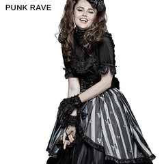 LS-044 Lolita Lovely Fashion Accessories Flower Pattern Bowknot Lace Glove?-??Punk Rave Clothing