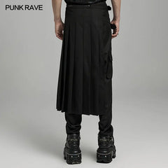 Adjustable Waist Loop Strap WQ-736BQM Asymmetrical Punk Skirt?-??Punk Rave Clothing