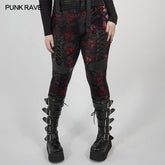 DK-454XCF Dark silhouette vase velvet Leggings?-??Punk Rave Clothing