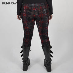 DK-454XCF Dark silhouette vase velvet Leggings?-??Punk Rave Clothing