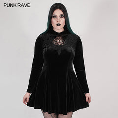 DQ-509LQF Goth dark night vines dress?-??Punk Rave Clothing