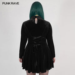 DQ-509LQF Goth dark night vines dress?-??Punk Rave Clothing