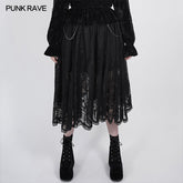 DQ-512BQF Dark night Gothic Lace Skirt?-??Punk Rave Clothing