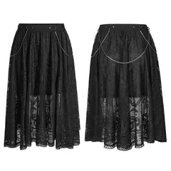 DQ-512BQF Dark night Gothic Lace Skirt?-??Punk Rave Clothing