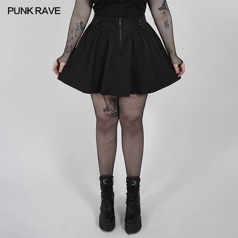 DQ-514BQF Gothic thorn and desire Decal skirt?-??Punk Rave Clothing