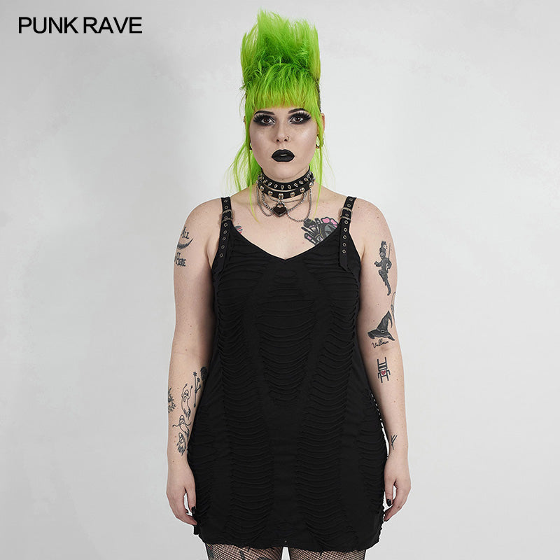 DQ-531LQF Goth sexy braces skirt?-??Punk Rave Clothing
