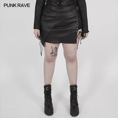 DQ-532BQF Irregular Steampunk Half Skirt?-??Punk Rave Clothing