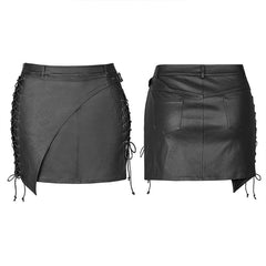 DQ-532BQF Irregular Steampunk Half Skirt?-??Punk Rave Clothing