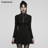 DQ-581LQF Goth long sleeve daily wear dress?-??Punk Rave Clothing