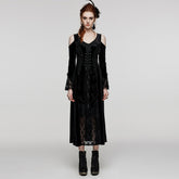 DQ-664LQF Goth sexy lace dress?-??Punk Rave Clothing