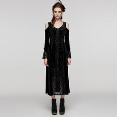 DQ-664LQF Goth sexy lace dress?-??Punk Rave Clothing