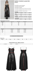 DQ-683LQF Gothic Braided Leather Corset Dress with Lace Panels?-??Punk Rave Clothing