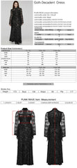 DQ-723LQF Elegant Lace Gothic Dress Long Sleeve Black Evening Gown?-??Punk Rave Clothing