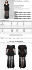 DQ-725LQF Elegant Gothic Dress Sheer Black Lace Long Sleeve?-??Punk Rave Clothing