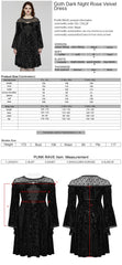 DQ-733LQF Elegant Gothic Velvet Dress with Lace Detail and Bell Sleeves?-??Punk Rave Clothing