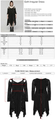 DQ-749LQF Elegant Gothic Dress with Irregular Hemline and Cutout Shoulders?-??Punk Rave Clothing