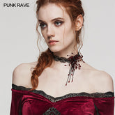 DS-572LHF GOTH Blood Drop Choker?-??Punk Rave Clothing