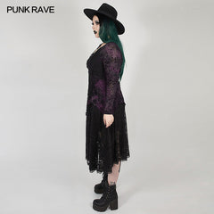 DT-667TCF Gothic gorgeous V-neck dress?-??Punk Rave Clothing