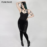 DT-679BXF Sexy gothic velvet flower camisole?-??Punk Rave Clothing