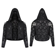 DY-1297XDF Chinoiserie hollow-out rose coat?-??Punk Rave Clothing