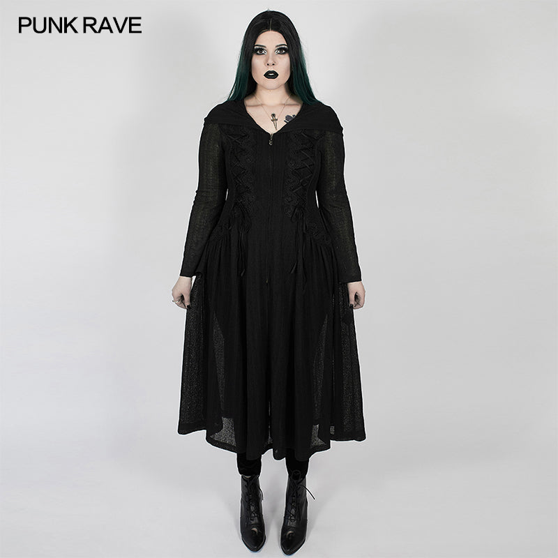 DY-1298ZCF Dark moon long coat?-??Punk Rave Clothing
