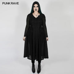 DY-1298ZCF Dark moon long coat?-??Punk Rave Clothing