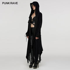 DY-1498ZCF Goth decadent layered long coat?-??Punk Rave Clothing