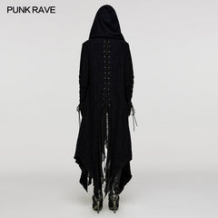DY-1498ZCF Goth decadent layered long coat?-??Punk Rave Clothing
