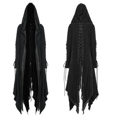 DY-1498ZCF Goth decadent layered long coat?-??Punk Rave Clothing