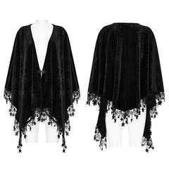 DY-1546DPF Goth pentacle shawl?-??Punk Rave Clothing