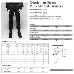 K-280 Gentleman Stripednew Generous Suit Steam Punk Pants?-??Punk Rave Clothing
